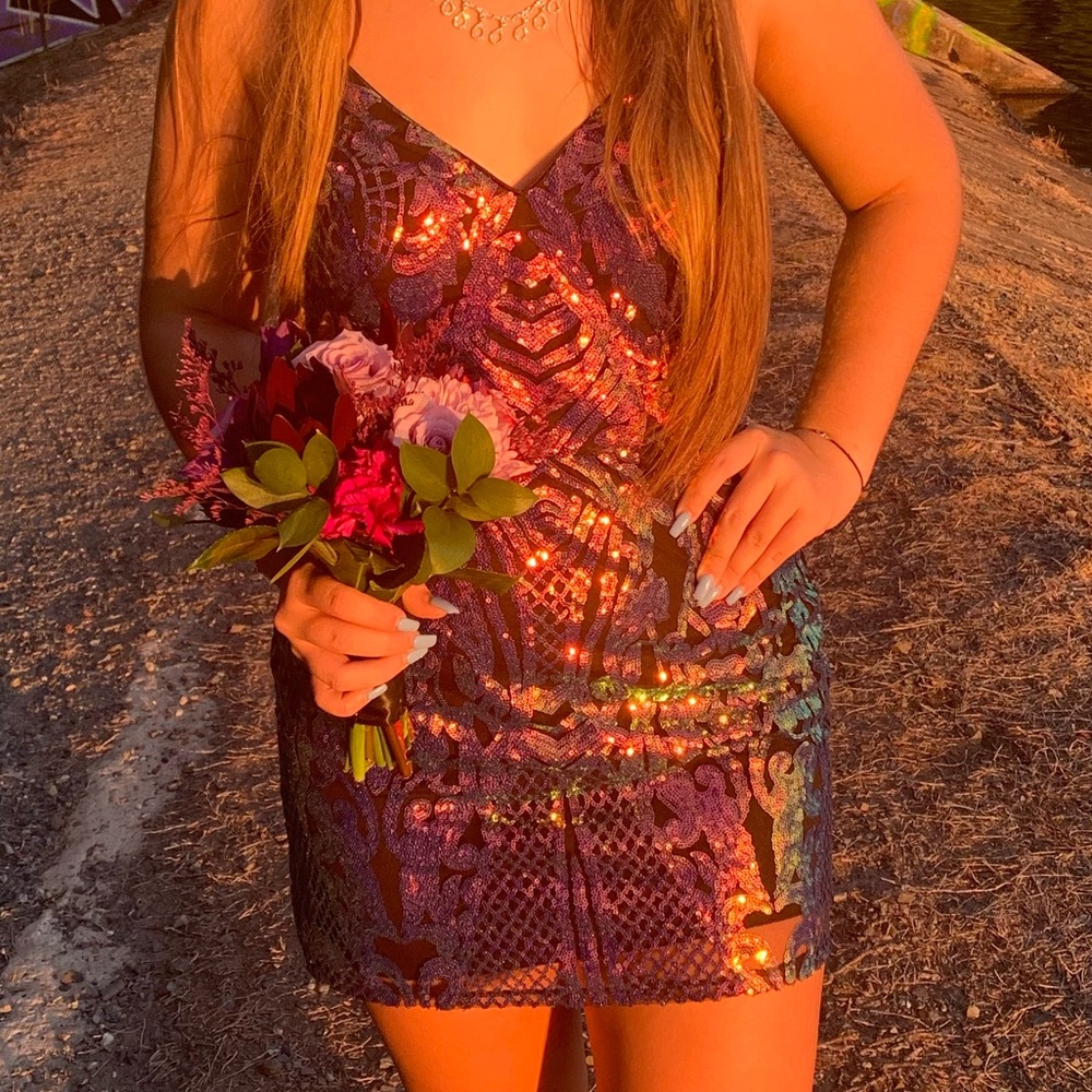 Dillards purple hoco dress , worn once